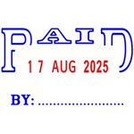 DESKMATE RECYCLED SELFINKING DATE STAMP PAID BY 4MM BLUERED