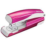 LEITZ NEXXT WOW HALF STRIP STAPLER 30 SHEET PINK