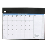 SASCO 10552 DELUXE 512 X 376MM DESK PLANNER MONTH TO VIEW BLACK