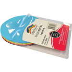 RAINBOW KINDER SHAPES PAPER CIRCLES 85GSM 120MM MATT ASSORTED PACK 100