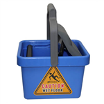 CLEANLINK MOP BUCKET PLASTIC WRINGER 9 LITRE BLUE