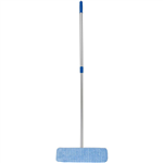 CLEANLINK MICROFIBRE FLAT MOP 450MM WITH 1350MM TELESCOPIC HANDLE BLUE
