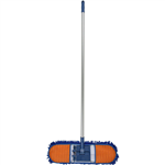 CLEANLINK CHENILLE DUST MOP 600MM WITH 1350MM ALUMINIUM HANDLE BLUE