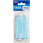 AVERY 13202 SWING TAGS WITH STRING 96 X 48MM BLUE PACK 24