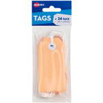 AVERY 13204 SWING TAGS WITH STRING 96 X 48MM PEACH PACK 24