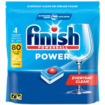 FINISH POWER DISHWASHING TABLETS LEMON SPARKLE PACK 80