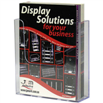 DEFLECTO BROCHURE HOLDER EXTRA CAPACITY WALL MOUNT A4 CLEAR