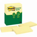 POSTIT 655RP 100 RECYCLED NOTES 76 X 127MM YELLOW PACK 12