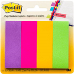 POSTIT 6714AU PAPER PAGE MARKERS 23 X 73MM ASSORTED PACK 4