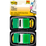 POSTIT 680GN2 FLAGS GREEN TWIN PACK 100