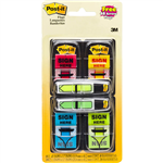 POSTIT 680SH4VA SIGN HERE FLAGS WITH BONUS ARROW FLAGS VALUE PACK 6