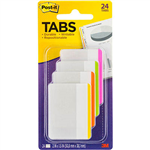 POSTIT 686F1BB DURABLE FILING TABS LINED 50MM BRIGHT ASSORTED PACK 24
