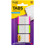 POSTIT 686LPGO DURABLE FILING TABS LINED 38MM GREENORANGEPINK PACK 66