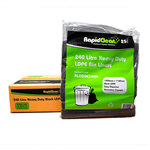 RAPID CLEAN GARBAGE BAG BLACK HEAVY DUTY 240L PACK 25