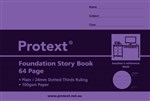 PROTEXT FOUNDATION STORY BOOK PLAIN  24MM DOTTED THIRDS RULING 100GSM 64 PAGE 240 X 165MM ASSORTED