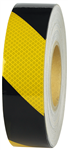HUSKY REFLECTIVE TAPE CLASS 1 5015 48MM X 45M BLACKYELLOW RIGHT STRIPE