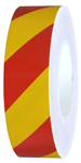 HUSKY REFLECTIVE TAPE CLASS 2 5007 48MM X 45M REDYELLOW LEFT STRIPE