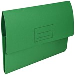 PREMIER DOCUMENT WALLET 345 X 225MM GREEN PACK 10