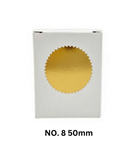 NOTARIAL SEAL NO8 50MM GOLD BOX 100