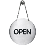 DURABLE PICTOGRAM SIGN OPENCLOSED WITH CHAIN 130MM STAINLESS STEEL