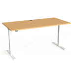 CONSET 50120 ELECTRIC HEIGHT ADJUSTABLE DESK 1600 X 800MM BEECH TOP WHITE FRAME