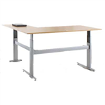 CONSET 50126 ELECTRIC HEIGHT ADJUSTABLE LSHAPED DESK 1600 X 800MM  1600 X 600MM BEECH