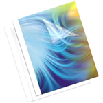 FELLOWES THERMAL BINDING COVER 15MM A4 WHITE BACK  CLEAR FRONT PACK 100
