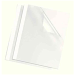 FELLOWES THERMAL BINDING COVER 3MM A4 WHITE BACK  CLEAR FRONT PACK 100