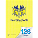 SPIRAX 110 EXERCISE BOOK 8MM RULED 70GSM A4 128 PAGE