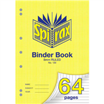 SPIRAX 120 BINDER BOOK 8MM RULED A4 64 PAGE