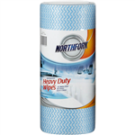 NORTHFORK HEAVY DUTY ANTIBACTERIAL PERFORATED WIPES 45M ROLL BLUE PACK 90 SHEETS