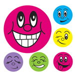 AVERY 69618 MERIT STICKERS MINI SMILEY FACE 13MM ASSORTED COLOURS PACK 800