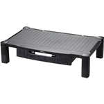 INITIATIVE EXTRA WIDE MONITOR STAND WITH DRAWER BLACK
