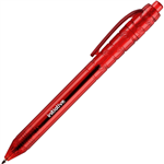 INITIATIVE ECOWISE RECYCLED RETRACTABLE BALLPOINT PEN 10MM RED BOX 12