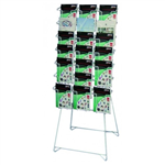 JPM BROCHURE HOLDER MOBILE DISPLAY RACK 21 X A5 WHITE
