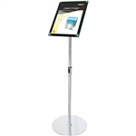 DEFLECTO FOYER STAND MAGNETIC A4 BLACKCHROME