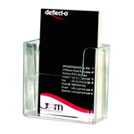 DEFLECTO BLUEPRINT BUSINESS CARD HOLDER PORTRAIT 70 X 65 X 30MM CLEAR
