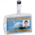 DURABLE CARD HOLDER WITH CLIP PACK 10