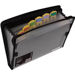 COLOURHIDE ZIPIT PP EXPANDING FILE 7 POCKET A4 BLACK