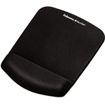 FELLOWES MOUSE PAD WITH WRIST REST PLUSH TOUCH MICROBAN MEMORY FOAM LYCRA BLACK