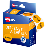 AVERY 937312 MESSAGE LABELS SPECIAL 24MM ORANGE PACK 500