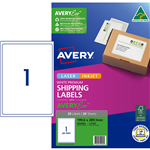 AVERY PREMIUM SHIPPING LABELS WITH AVERYECO 1UP WHITE 20 SHEETS