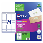 AVERY PREMIUM SHIPPING LABELS WITH AVERYECO 24UP WHITE 20 SHEETS