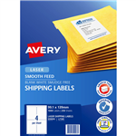 AVERY 959093 L7169 SHIPPING LABEL SMOOTH FEED LASER 4UP WHITE PACK 250