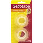 SELLOTAPE STICKY TAPE 18MM X 25M CLEAR PACK 2