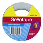 SELLOTAPE DOUBLE SIDED TAPE NARROW 12MM X 33M