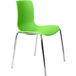 DAL ACTI CHAIR 4LEG CHROME FRAME POLYPROP SHELL GREEN 445MM
