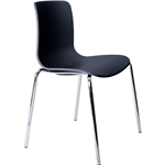 DAL ACTI CHAIR 4LEG CHROME FRAME POLYPROP SHELL NAVY BLUE 445MM