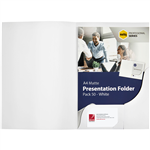 MARBIG PROFESSIONAL PRESENTATION FOLDER A4 MATTE WHITE PACK 50