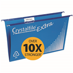 CRYSTALFILE EXTRA SUSPENSION FILES FOOLSCAP PP BLUE PACK 20